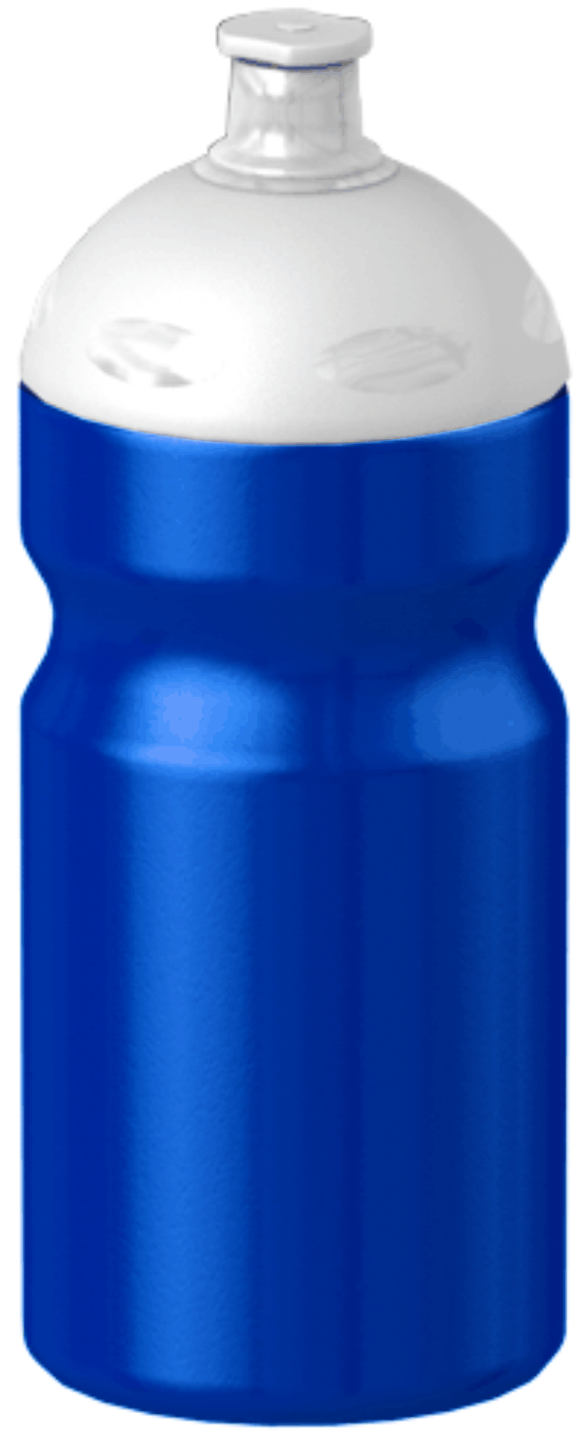 Sport-Trinkflasche Basic Flaschenfarbe: Blau Volumen: 500 ml Verschlussfarbe: Weiss Druck: 1-farbig